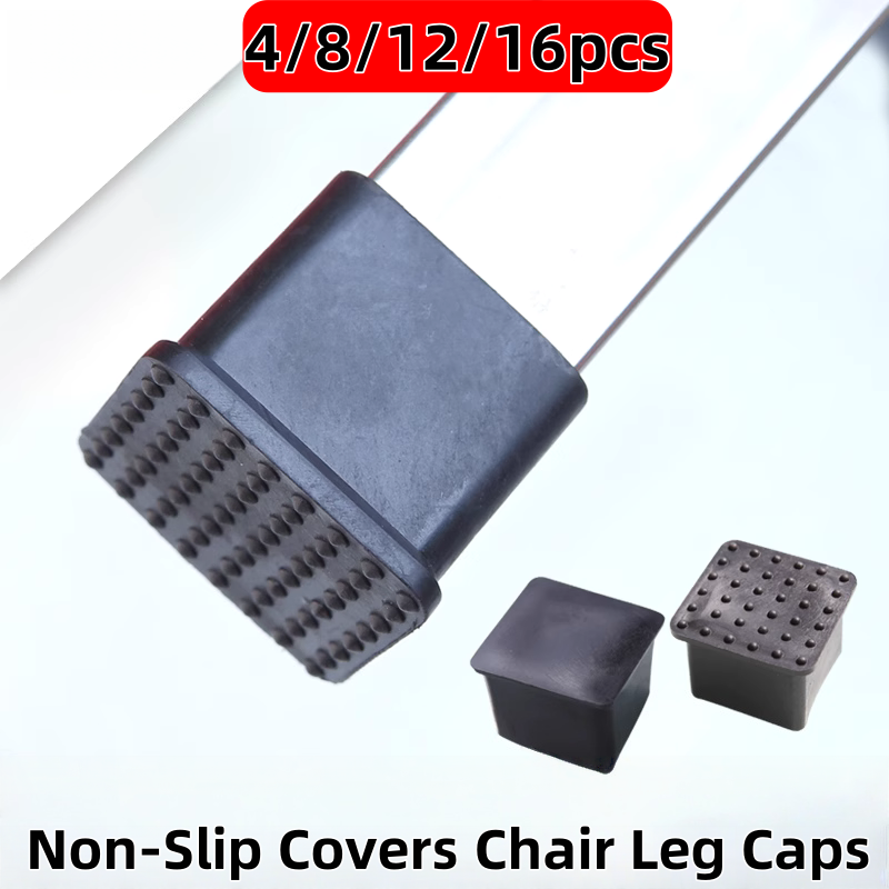 Furniture Hardware Feet - 4-16 Stuks Antislip Stoelpootdoppen Rubberen Vierkante