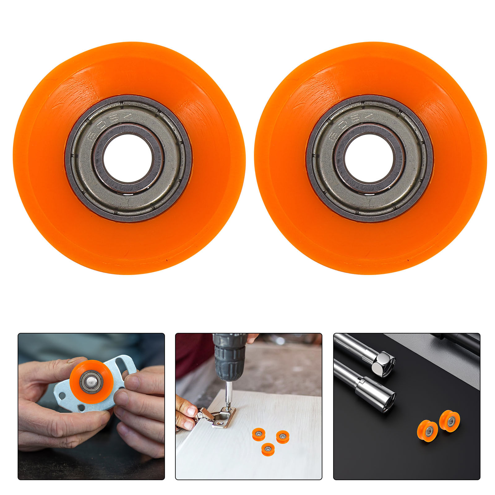 Furniture Hardware Replacement - 5 stuks U-groef nylon schuifdeurrol met