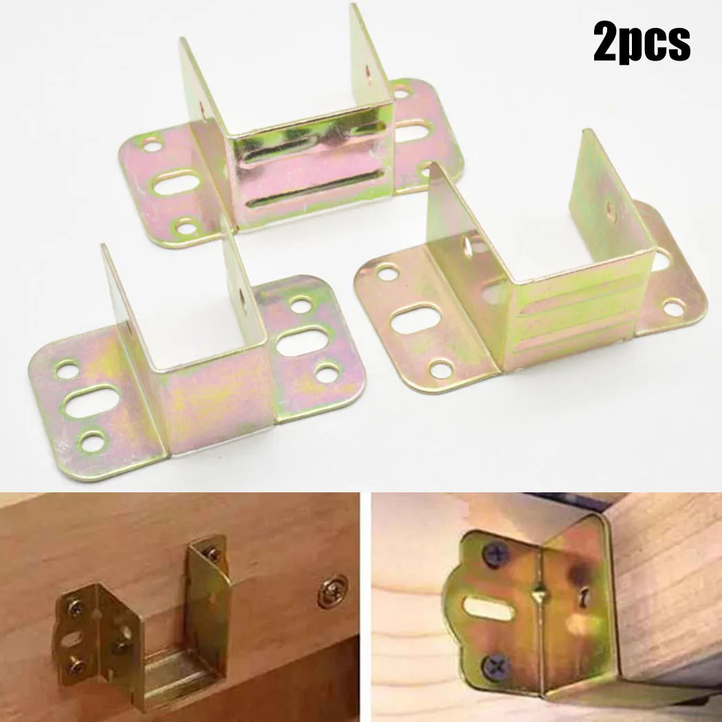 Furniture Rails Hardware - 2 stks U-vormige Metalen Bedbeugel Bedframe