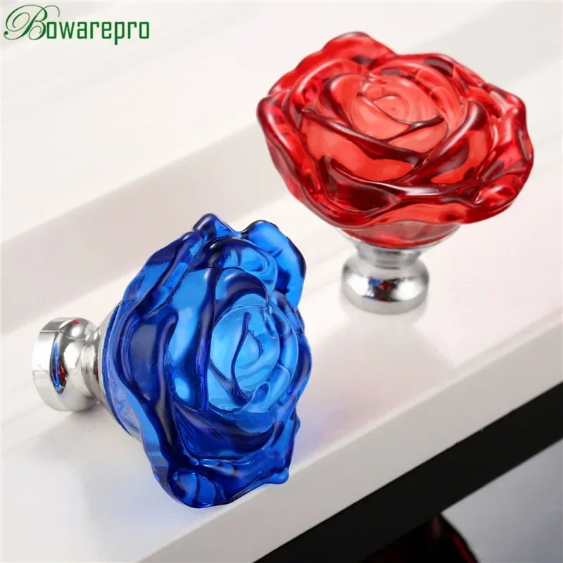 Furniture Hardware Parts - Bowarepro 50Mm Crystal Rose Glas Handvat
