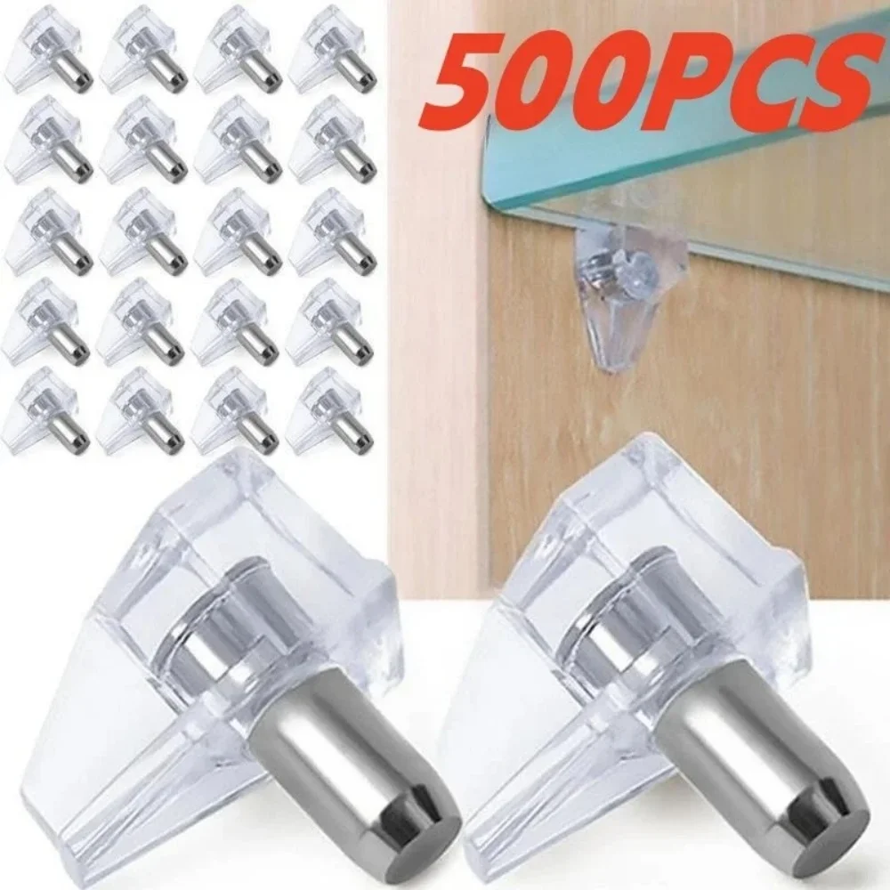 Shelf Peg Support - 500/200/50/10PCS Transparante Plank Studs Pinnen Metalen
