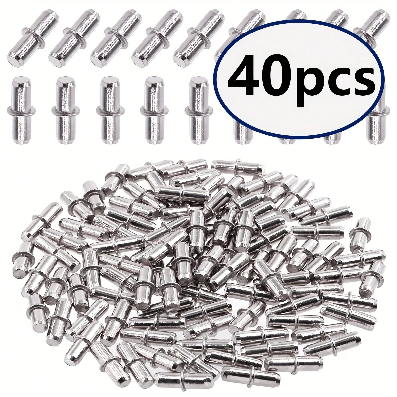 Shelf Peg Support - 40 stuks plankstiften muurlaagbord pin bevestigingsonderdelen