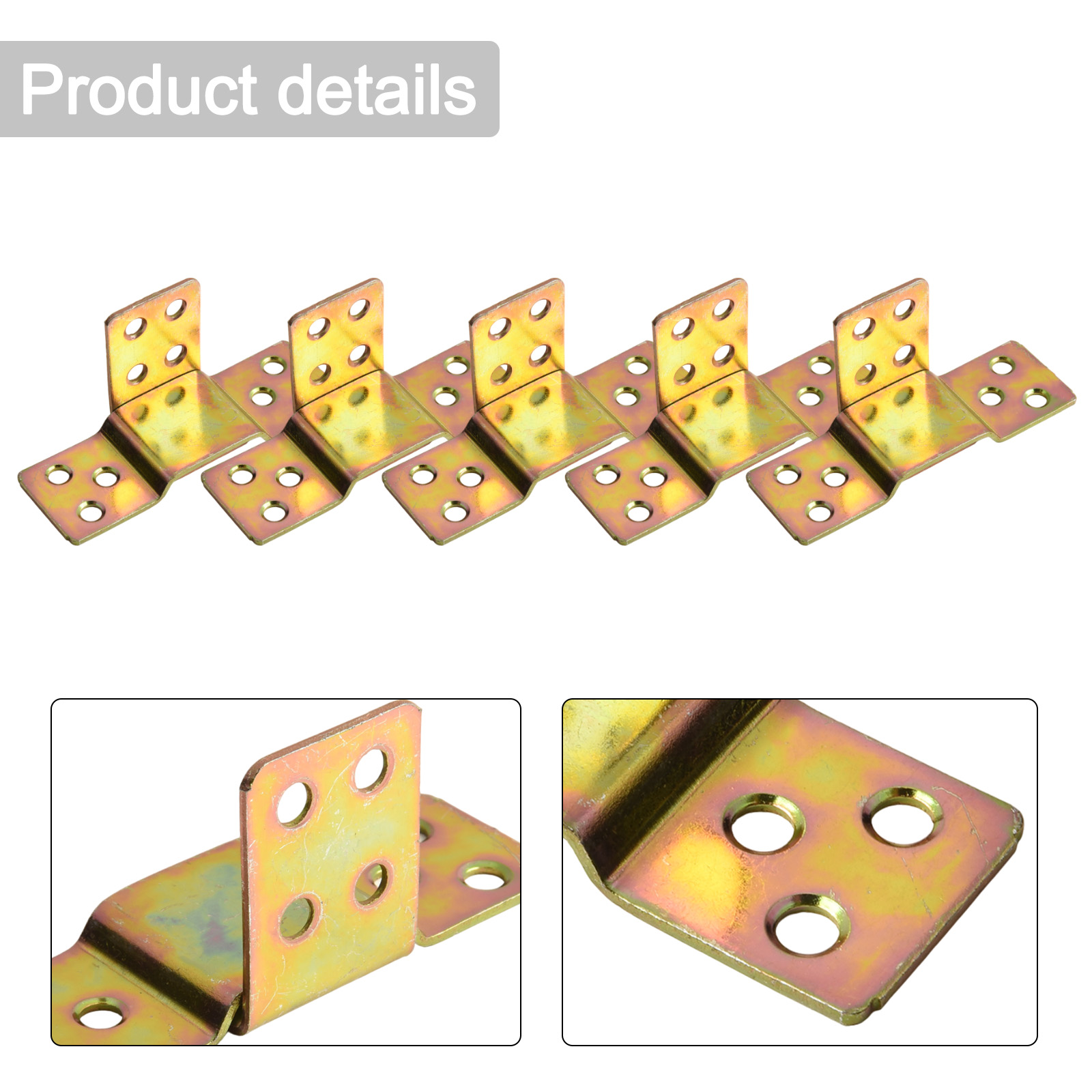 Furniture Hardware Replacement - 5 stuks metalen bedrailbeugel, L-vormige &
