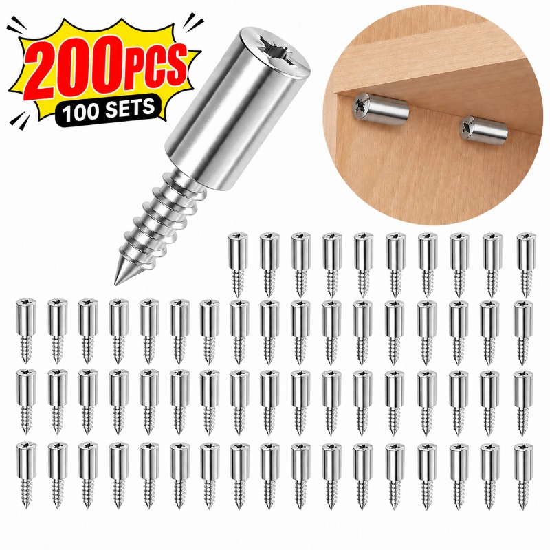 Shelf Peg Support - 5-100Sets Zelftappende Schroeven Kast Plank Ondersteuning