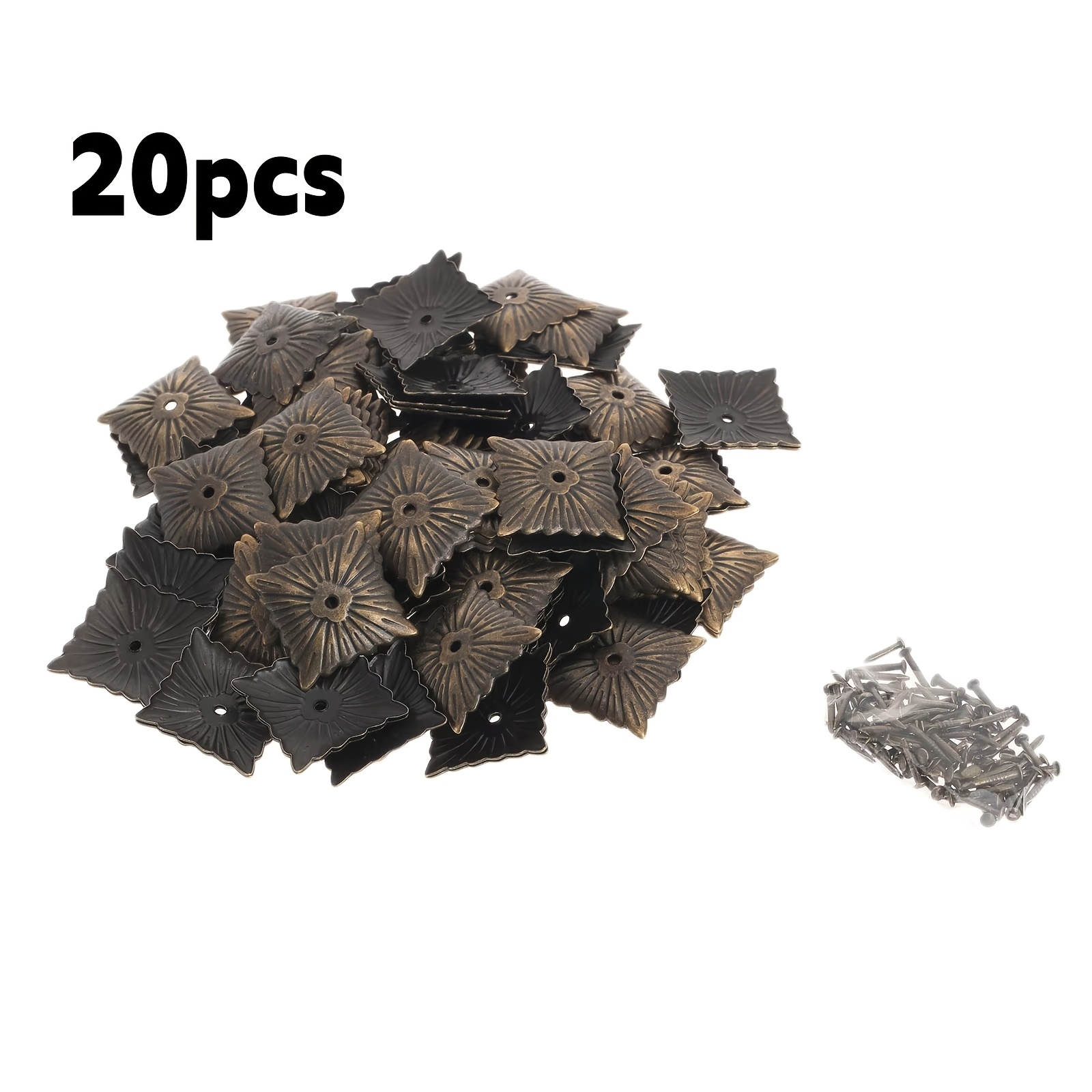 Furniture Upholstery Hardware - 20 Stuks 21x21mm Bekleding Nagels Antiek