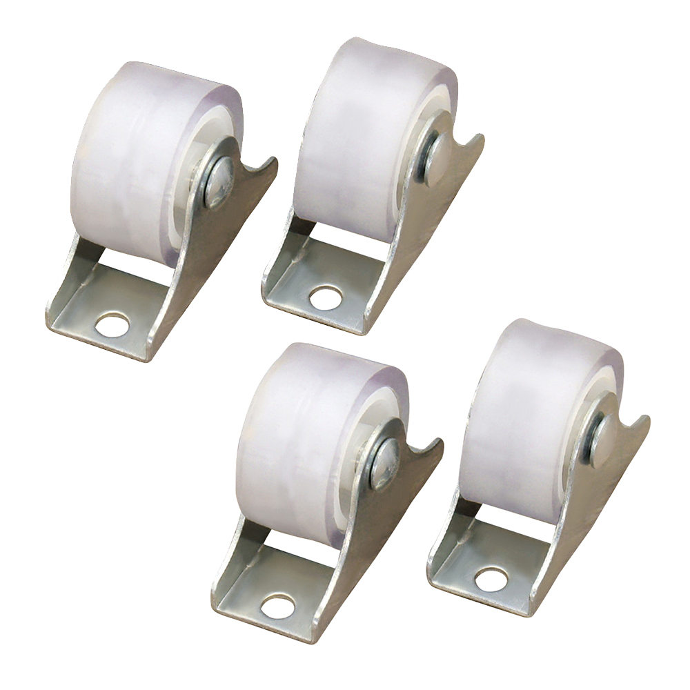 4 Stuks Witte Rail Vaste Wiele - Furniture Rails Hardware recensie en prijs