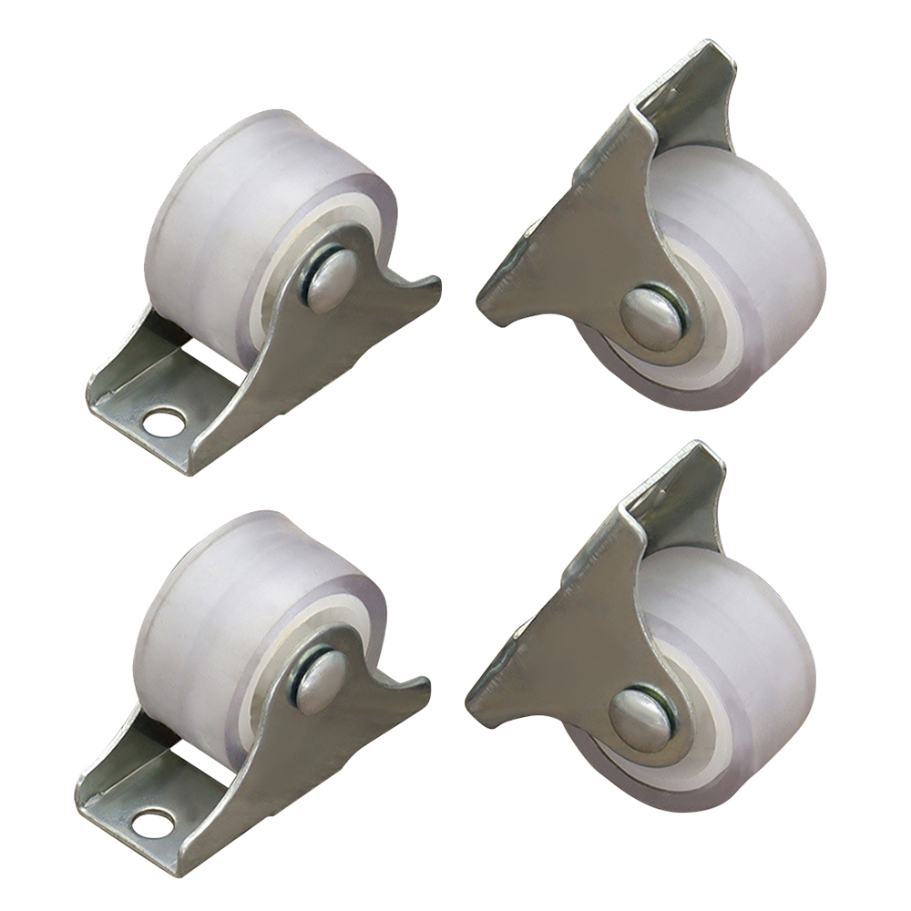4 Stuks Witte Rail Vaste Wiele - Furniture Rails Hardware recensie en prijs