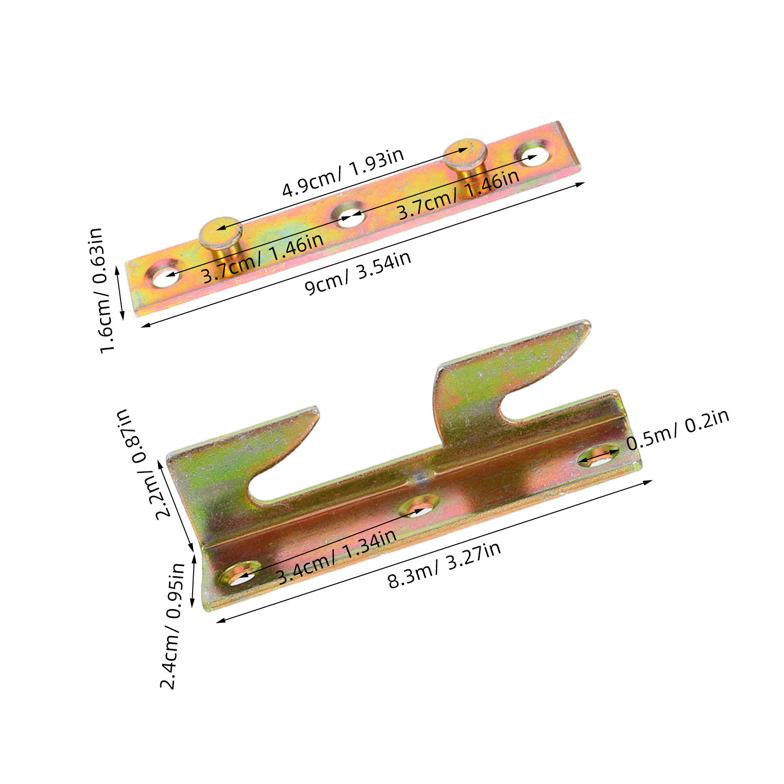 4 sets onzichtbare bedframe-ra - Furniture Rails Hardware recensie en prijs