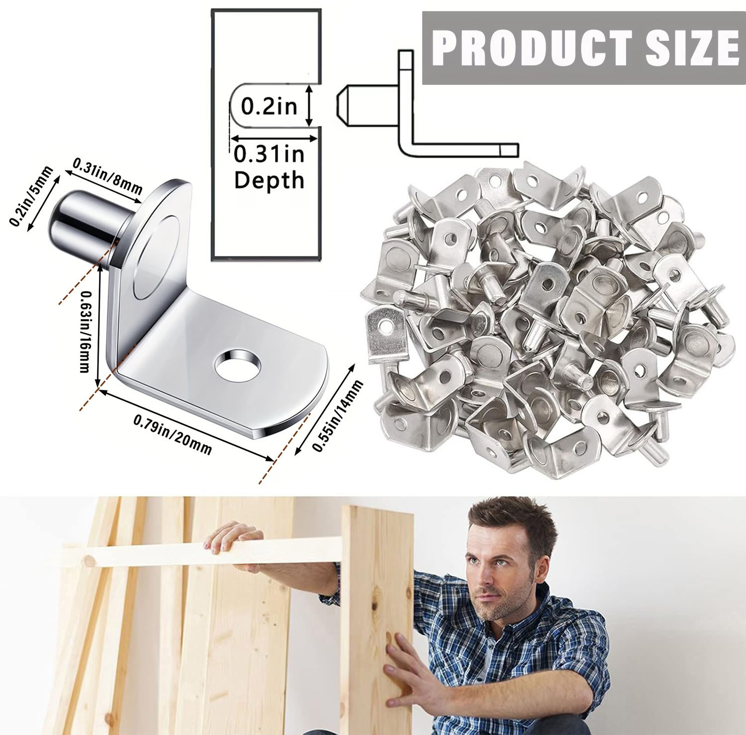 5mm Plankpinnen L-vormige Kast - Shelf Peg Support recensie en prijs