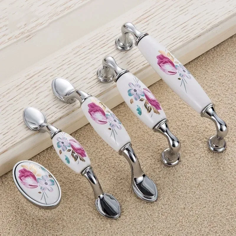 Tulp keramische deurgreep zilv - Vintage Furniture Hardware Pulls recensie en prijs