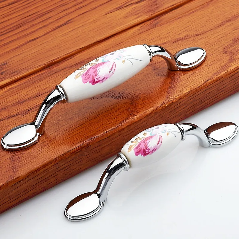 Tulp keramische deurgreep zilv - Vintage Furniture Hardware Pulls recensie en prijs