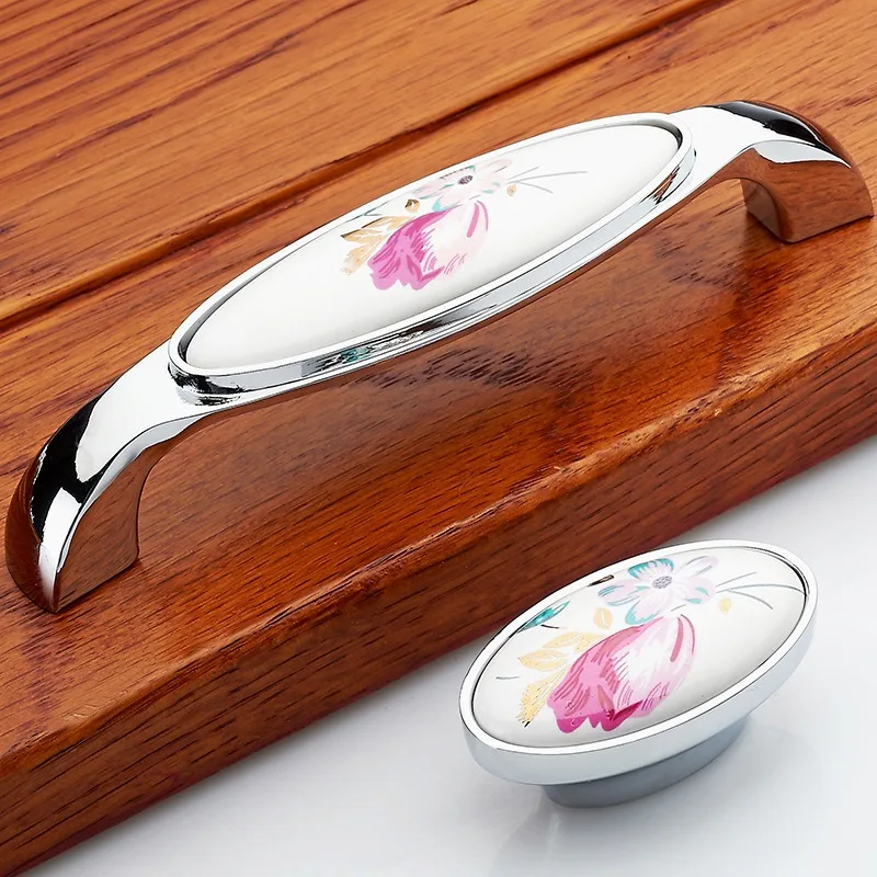 Tulp keramische deurgreep zilv - Vintage Furniture Hardware Pulls recensie en prijs